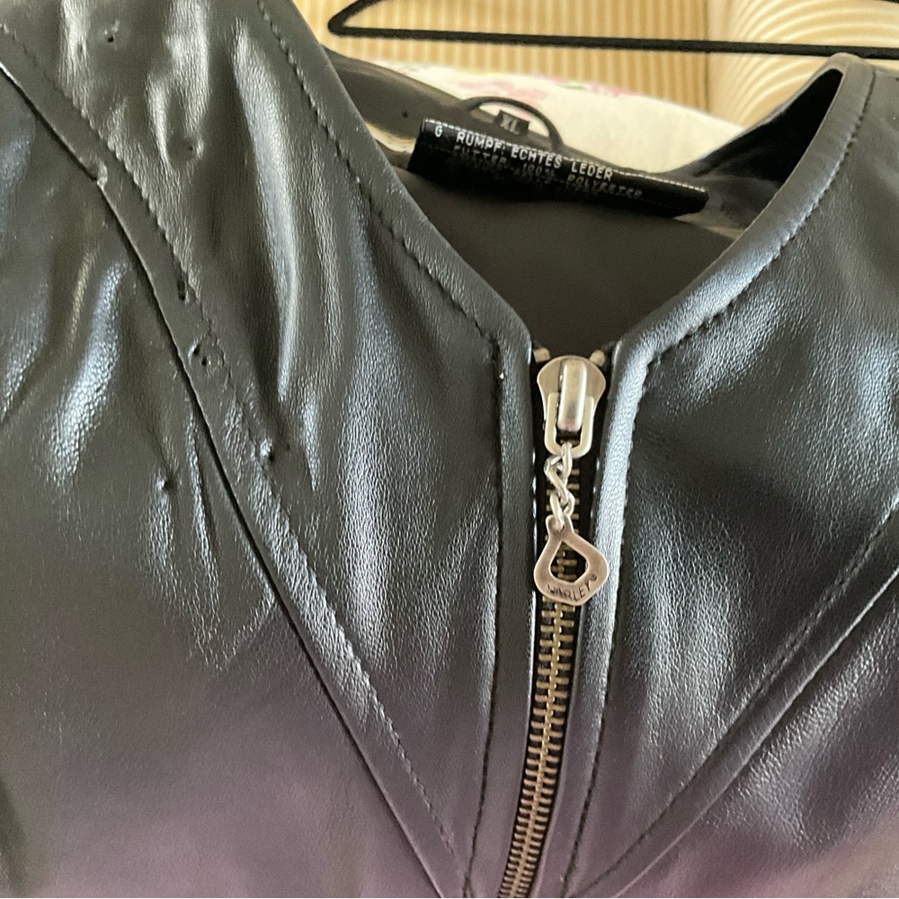 Harley-Davidson Black Leather Biker Vest Womens XL - Picture 4 of 10